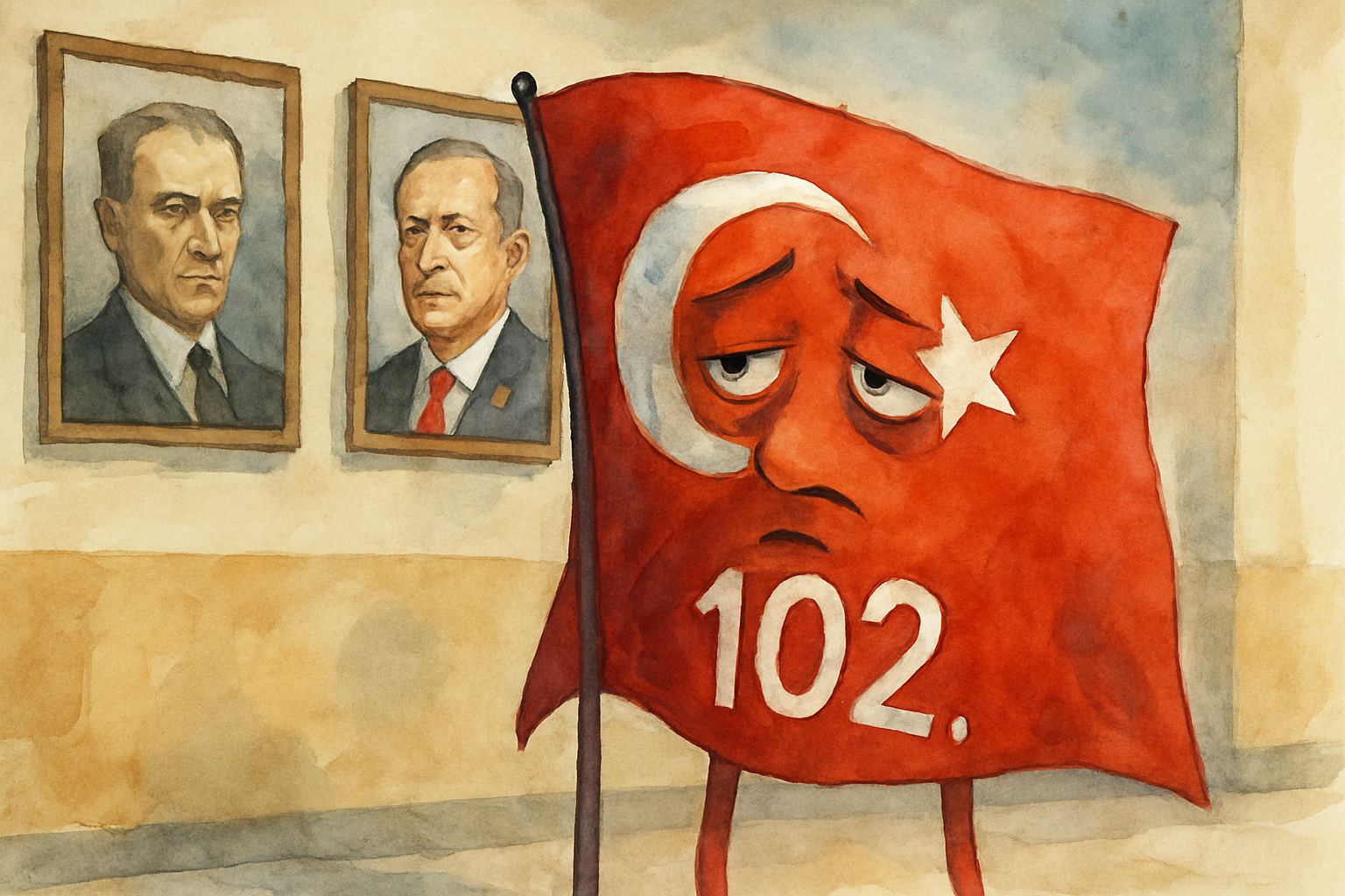 Erdoğan Resmi Atatürk Resmi Yerine Asılıyor