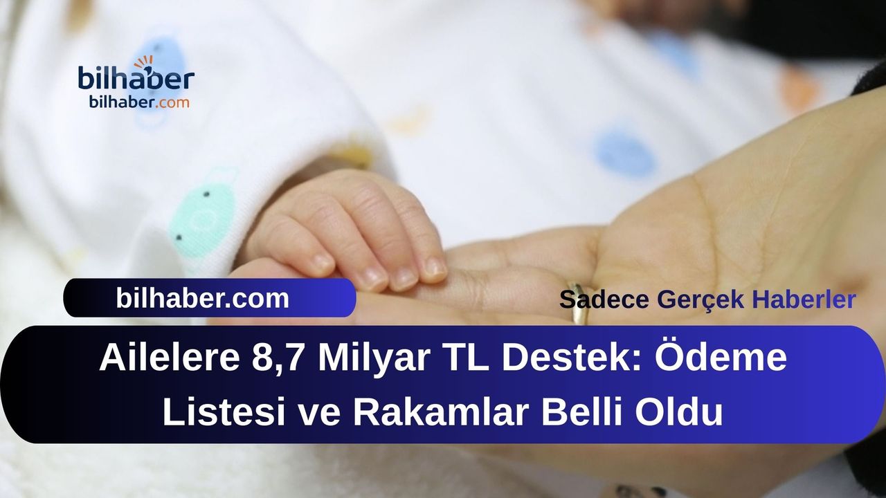Ailelere 8,7 Milyar TL Destek: Ödeme Listesi ve Rakamlar Belli Oldu