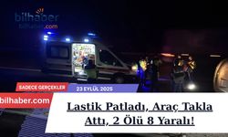 Lastik Patladı, Araç Takla Attı, 2 Ölü 8 Yaralı!