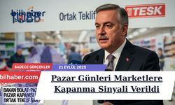 Pazar Günleri Marketlere Kapanma Sinyali Verildi