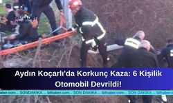 Aydın Koçarlı'da Korkunç Kaza: 6 Kişilik Otomobil Devrildi!