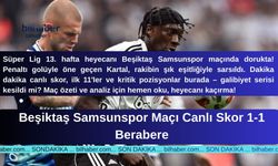 Beşiktaş Samsunspor Maçı Canlı Skor 1-1 Berabere