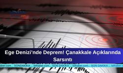 Ege Denizi’nde Deprem! Çanakkale Açıklarında Sarsıntı