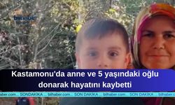 Kastamonu'da anne ve 5 yaşındaki oğlu donarak hayatını kaybetti