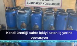 Kendi ürettiği sahte içkiyi satan iş yerine operasyon