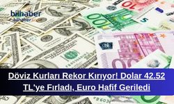 Döviz Kurları Rekor Kırıyor! Dolar 42.52 TL'ye Fırladı, Euro Hafif Geriledi
