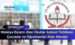 Malatya Rezerv Alan Okullar Asbest Tehlikesi: Çocuklar ve Öğretmenler Risk Altında!