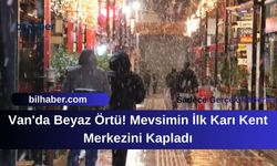 Van'da Beyaz Örtü! Mevsimin İlk Karı Kent Merkezini Kapladı
