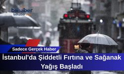 İstanbul'da Şiddetli Fırtına ve Sağanak Yağış Başladı
