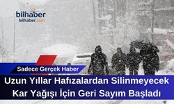 Uzun Yıllar Hafızalardan Silinmeyecek Kar Yağışı İçin Geri Sayım Başladı