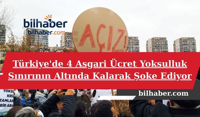 Türkiye'de 4 Asgari Ücret Yoksulluk Sınırının Altında Kalarak Şoke Ediyor