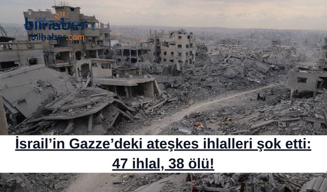 İsrail’in Gazze’deki ateşkes ihlalleri şok etti: 47 ihlal, 38 ölü!