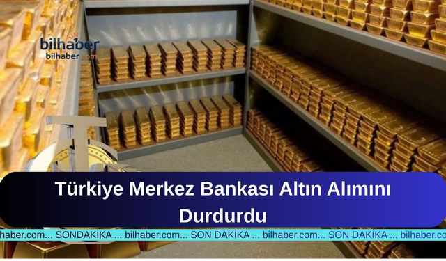 Türkiye Merkez Bankası Altın Alımını Durdurdu