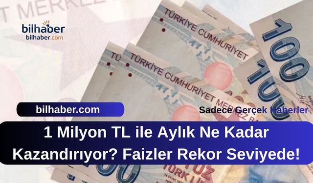 1 Milyon TL ile Aylık Ne Kadar Kazandırıyor? Faizler Rekor Seviyede!