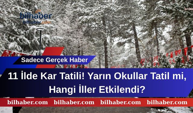 11 İlde Kar Tatili! Yarın Okullar Tatil mi, Hangi İller Etkilendi?