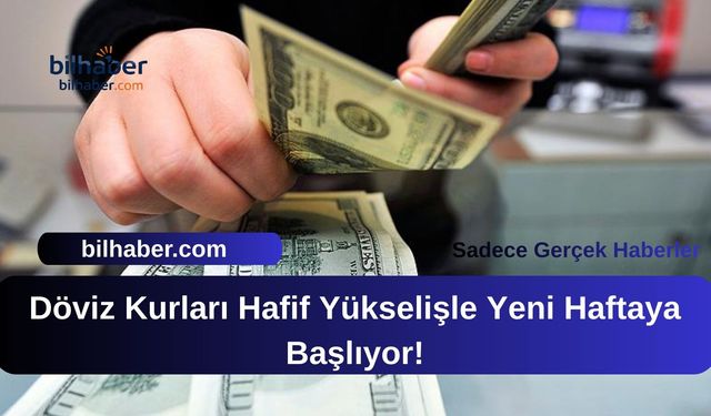 Döviz Kurları Hafif Yükselişle Yeni Haftaya Başlıyor!