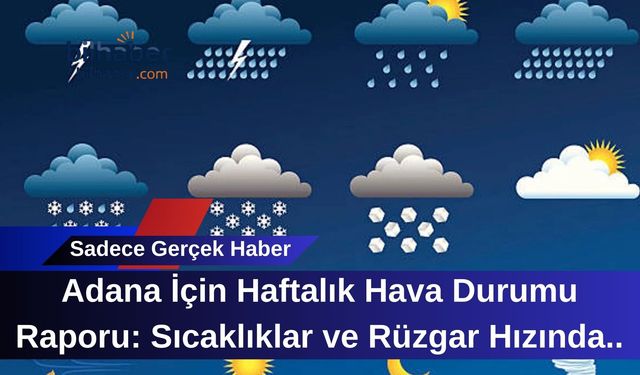 Adana İçin Haftalık Hava Durumu Raporu: Sıcaklıklar ve Rüzgar Hızında Çarpıcı Değişim
