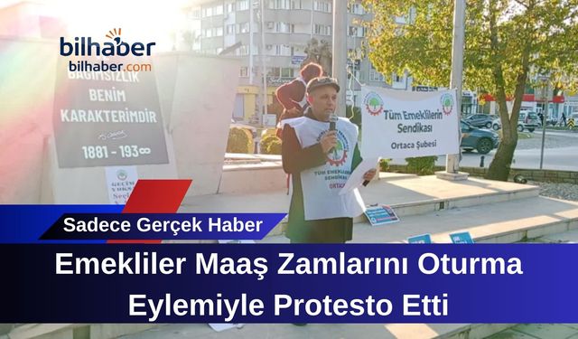 Emekliler Maaş Zamlarını Oturma Eylemiyle Protesto Etti