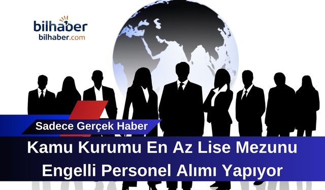 Kamu Kurumu En Az Lise Mezunu Engelli Personel Alımı Yapıyor