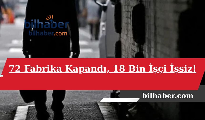 72 Fabrika Kapandı, 18 Bin İşçi İşsiz!