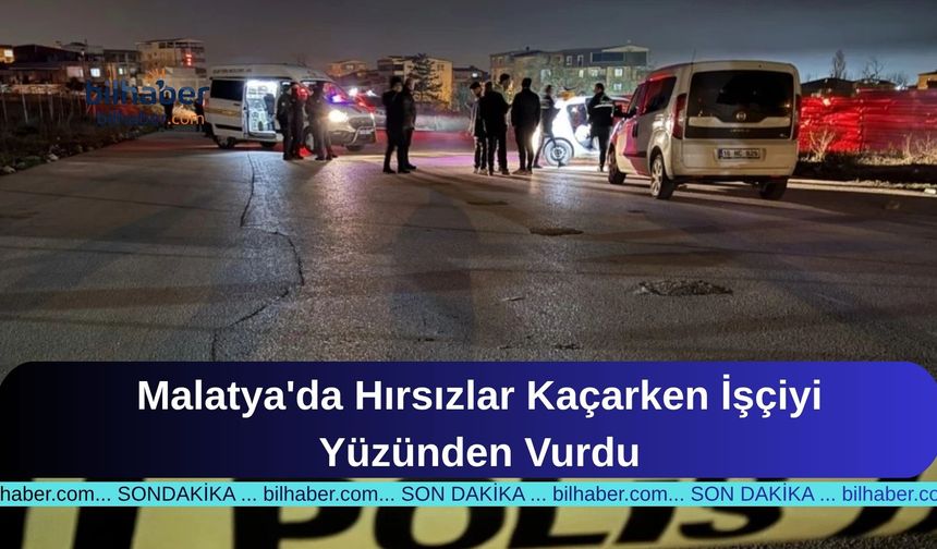 Malatya'da Hırsızlar Kaçarken İşçiyi Yüzünden Vurdu