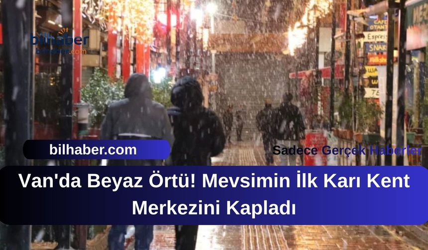 Van'da Beyaz Örtü! Mevsimin İlk Karı Kent Merkezini Kapladı